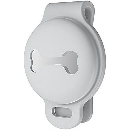 AirTag Dog Collar Holder Silicone Protective Case (Gray)