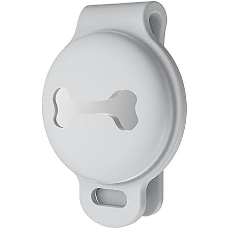 AirTag Dog Collar Holder Silicone Protective Case (Gray)