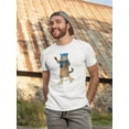 thumbnail image 2 of A Cat In Ice Skates T-Shirt Men -Image by Shutterstock, Male XX-Large, 2 of 4