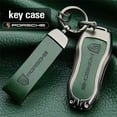 thumbnail image 2 of Zinc Alloy Car Key Case Car Key Full Cover Protection Bag For Cayenne Panamera Macan 911 718 Taycan Boxster Cayman 918 A- Black Brown, 2 of 6