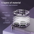 thumbnail image 4 of [2 Pack ] Camera Lens Protector for iPhone 14 Pro/iPhone 14 Pro Max Metal Tempered Glass Camera Cover Film, Rear Lens Case Friendly for iPhone 14 Pro/iPhone 14 Pro Max - Black, 4 of 5