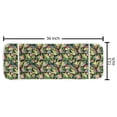 thumbnail image 2 of Colorful Microwave Oven Cover, Floral Jungle Themed Botanical Composition with Little Flowers in Many Colors, Water Resistant Organizer with Pockets for Kitchen, 36" x 12", Multicolor, by Ambesonne, 2 of 4