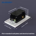 thumbnail image 4 of ELEGRP 4.0A USB Outlet, Dual Type A in-Wall Charger with 20A Duplex TR Outlet, Wall Plate Included, Black (10-Pack), 4 of 8