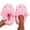 Pink, variant on Womens Cute Pig Cartoon House Fuzzy Slippers Warm Winter Slip On Cotton Shoes Indoor Outdoor Plush Slippers