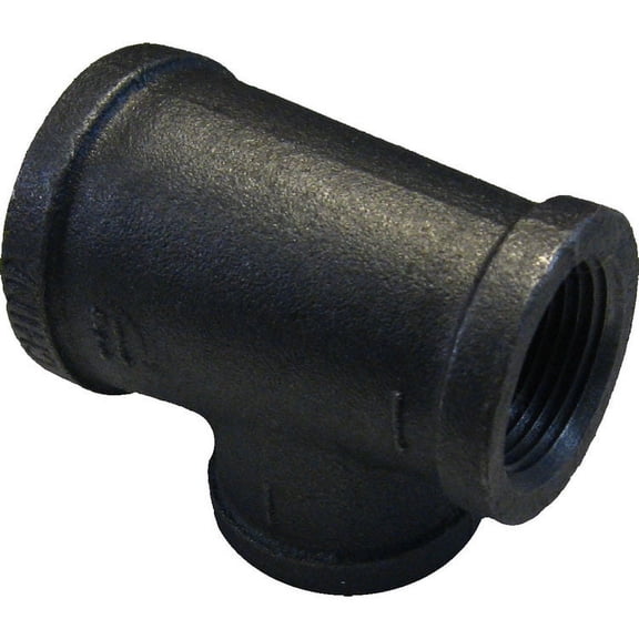 1-1/4"x1"x1" Black Iron Tee