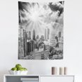 thumbnail image 1 of Black and White Tapestry, Aerial View Montreal Canada Cityscape with Skyscrapers Architecture, Fabric Wall Hanging Decor for Bedroom Living Room Dorm, 5 Sizes, Black White Grey, by Ambesonne, 1 of 1