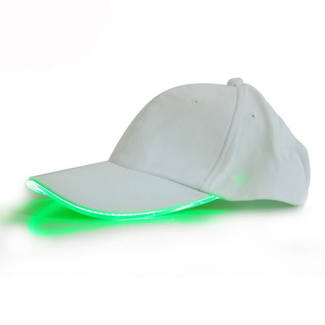 Sombrero de béisbol luminoso LED para hombre y mujer, gorra de béisbol con visera, Color sólido, para fiesta de navidad Fivean unisex