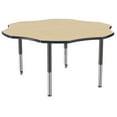 thumbnail image 4 of ECR4Kids 60in Flower Everyday T-Mold Adjustable Activity Table Maple/Navy/Black - Super Leg, 4 of 8