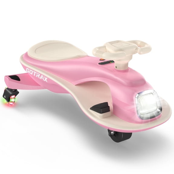 Gotrax WG1 12V Electric Wiggle Car for Kids, Ride On Toy for Boys & Girls Ages 3 , 132 lbs,Pink