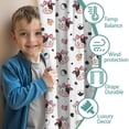 thumbnail image 3 of Blackout Kids Curtains,White Cow Bow Pattern Childrens Insulated Curtains Set Of 2,Bedroom Essentials,Toddler Room Decor 52x63in(132x160cm), 3 of 5