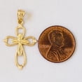 thumbnail image 2 of 14k Yellow Gold Double Cross Pendant, 2 of 4