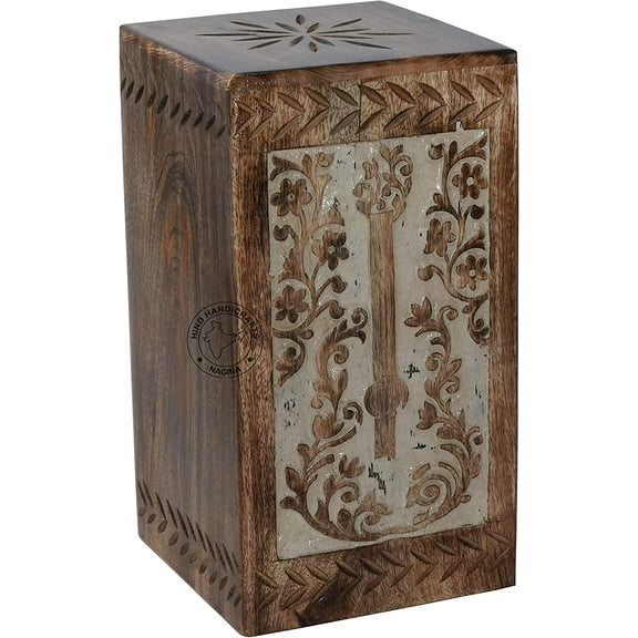 Wooden Urns for Human Ashes Adult Large - Rosewood Cremation Urn for Ashes -Burial Urn for Columbarium - Funeral Urn Box