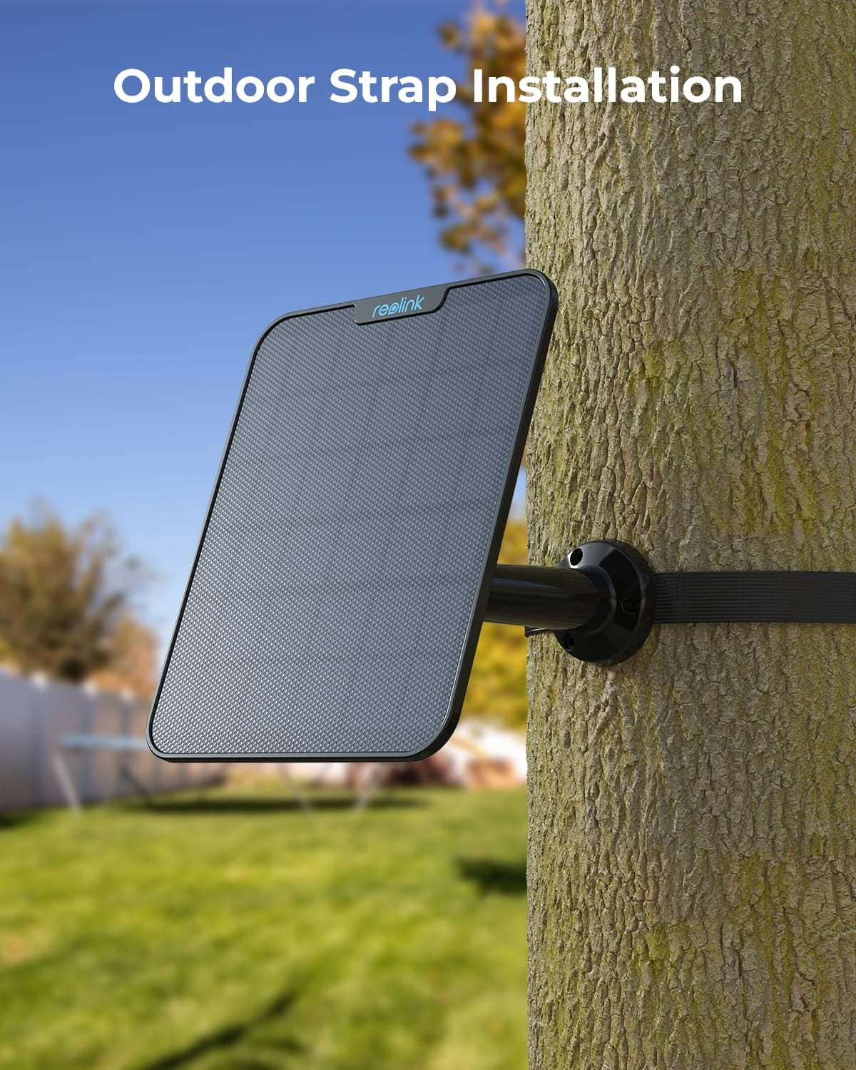 REOLINK 6W Solar Panel Non-Stop Solar Power for Wireless Battery Camera Outdoor (Black)