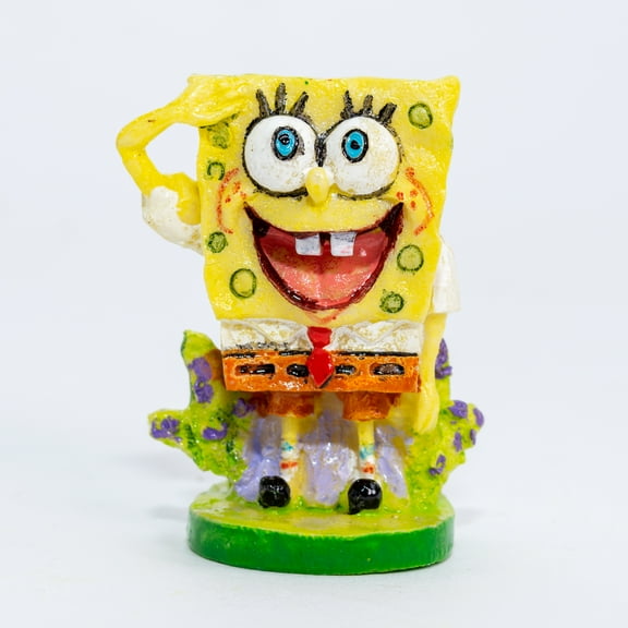 Penn-Plax Nickelodeon SpongeBob Mini Resin Figures Assorted Aquarium Decor - Character May Vary