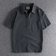 thumbnail image 3 of Camisetas tipo polo con cremallera, camisetas lisas para hombre con cuello, camisetas negras para hombre, ropa para hombre, novedad de 2025, ropa barata y de moda, talla XL normal, 3 of 5