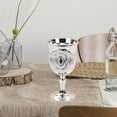 thumbnail image 3 of Abbracc 5xMetal Goblet, Carving Pattern Handmade Cup Bar Dinners Parties Decor white white, 3 of 9