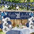 thumbnail image 2 of SPECOOL 30th Birthday Decorations, Navy Blue Silver 30th Happy Birthday Banner with Balloons, Men 30 Years Old Birthday Backdrop Yard Signs Thirty Birthday Decor Supplies, 2 of 7