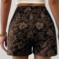 thumbnail image 2 of Women’s High Waisted Floral Denim Shorts, Summer Casual Jean Shorts, 2 of 4