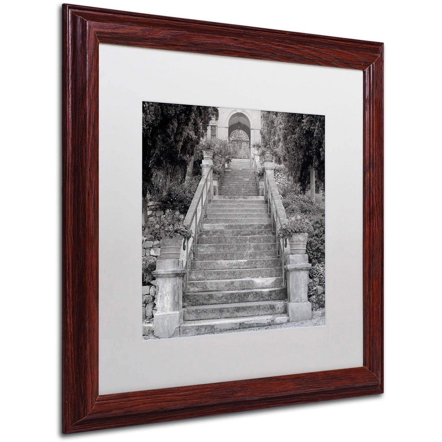 Trademark Fine Art "Liguria II" Canvas Art by Alan Blaustein, White Matte, Wood Frame