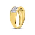 thumbnail image 3 of FB Jewels 10k Yellow Gold Mens Round Diamond Micropave Wedding Anniversary Band Ring 1/3 Cttw Size 8.5, 3 of 4