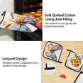 thumbnail image 4 of Colorful Butterfly 5 Pcs Kitchen Set Heat Resistant Oven Mitts and Non-Slip Pot Holders with Adjustable Cooking Apron, 4 of 6