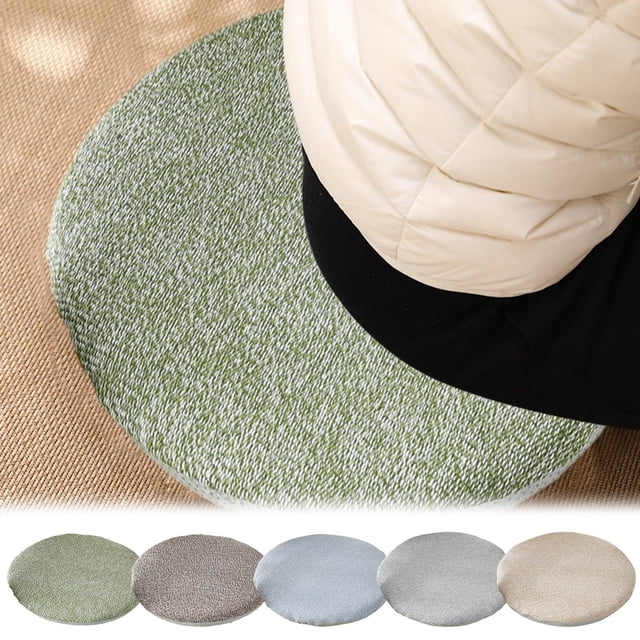Fiudx Cojín de Suelo Capitoné, Tejido de Pana Suave, Cómodo Soporte para Sentarse, Tatami para Sala de Estar, Uso Versátil, Ambiente Relajante, 35 Cm, 1 Pieza, Verde/Café/Azul/Gris/Beige