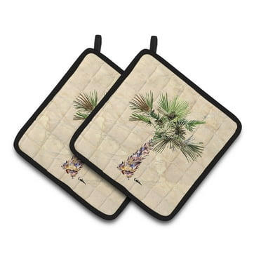 Palm Tree Pair of Pot Holders
