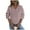 Pink, variant on Sexlip V-Neck Long Sleeve Casual Sweatshirt Fleece Relaxed Fit Soft Comfortable Top for Winter Daily Wear Women's Clothing Fashionable Lifestyle Essential Black XXXXXL