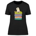 thumbnail image 1 of Cute Kitten On Blankets Cartoon Tee Women's -Image by Shutterstock, 1 of 1
