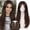 Dark Brown, variant on Hair Toppers for Women with Thinning Hair, 20 Inch Synthetic Clip In Hair Topper with Adjustable Band, Layered Top  for Volume &  Coverage,  Black