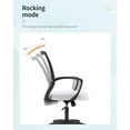thumbnail image 4 of PINDEE Mid Back Office Chair Ergonomic Mesh Computer Desk Chair with Lumbar Support and Adjustable Armrests Swivel Task Chair for Home Office.White, 4 of 14