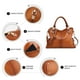 thumbnail image 4 of Monedero y bolso Kattee de piel auténtica para mujer, color marrón, 4 of 6