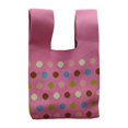 thumbnail image 3 of Knitted Shoulder Wrist Bag Purse Underarm Bag for Beach Party Festivals Gift Pink, 3 of 9