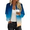 thumbnail image 2 of Hinvhai Womens Lightweight Jackets Casual Coat Zip Up Outerwear Windbreaker with Pockets Light Blue S(S), 2 of 6