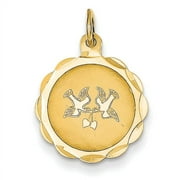 KAZI LUXURY 14k Love Birds Disc Charm
