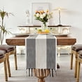 thumbnail image 2 of Table Runners 72 Inches Long for Home Decor, Boho Farmhouse Spring Table Runner, Burlap Linen Style Rustic Dining Table Decor Long, 13x72 Inches, 2 of 5