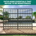 thumbnail image 4 of Metal Privacy Screen – 71"x46" Outdoor Freestanding – Decorative Fence Panel – Rustproof & Weather Resistant – Breathable Room Divider with Stand – Patio, Deck, Balcony, Lawn & Garden, 4 of 9