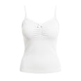 thumbnail image 6 of hoksml Women's Lace Trim Camisole Top with Built-in Bra, Adjustable Cross Back Straps, Stretch Soft Fabric Invisible Layering Tank Top for Daily Casual Wear, 6 of 6