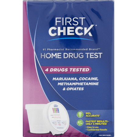 First Check At Home Urine Drug Test, 4 drugs tested, 1.0 ct