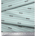 thumbnail image 3 of Soimoi Green Modal Satin Fabric Text & Goggles Stripe Print Fabric by the Yard 42 Inch Wide, 3 of 5