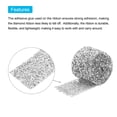 thumbnail image 4 of Unique Bargains 1 Roll 1 Yard Self Adhesive Crystal Rhinestone Diamond Ribbon for Arts & Crafts Project Silver, 4 of 5
