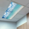 thumbnail image 2 of 3 Pack Magnetic Fluorescent Light Covers, 2x4 Ft,Ocean Beach Nature Summer Sky Cloud Magnetic Light Covers for Ceiling Lights Classroom Office Home Decor, 2 of 9