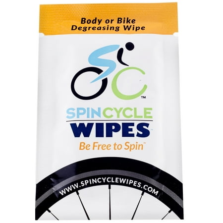 Spin Cycle Degreaser and Cleaning Bicycle Wipes, Safe for Bike and on Skin, Individually Packaged, 5