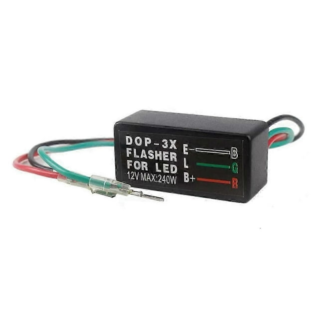 12A 3Cables Electronic LED Flasher Relay for LED Car and Motorcycle General Flasher Relay Turn Signa
