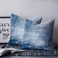 thumbnail image 2 of Pillow Covers 18x18 Set of 2, Vintage Navy Blue Square Throw Pillow Covers for Couch/Sofa/Living Room, Retro Oil Painting Abstract Art Decorative Soft Pillowcases for Couch Throw Pillows, 2 of 7