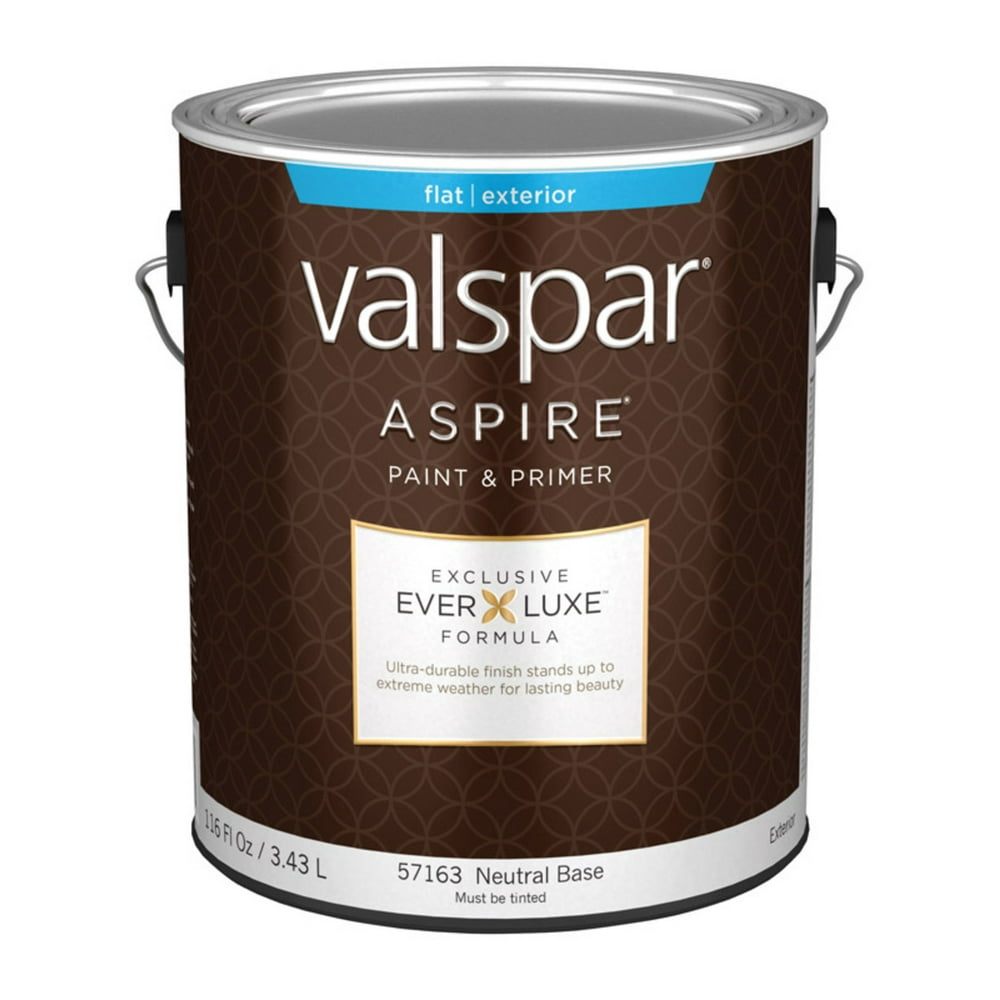 Valspar Aspire Flat Tintable Neutral Base Paint and Primer Exterior 1
