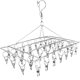 thumbnail image 1 of Tendedero para calcetines, tendedero colgante con 40 clips de acero inoxidable resistentes al viento para calcetines, ropa interior, toallas (1 paquete de perchas), 1 of 5