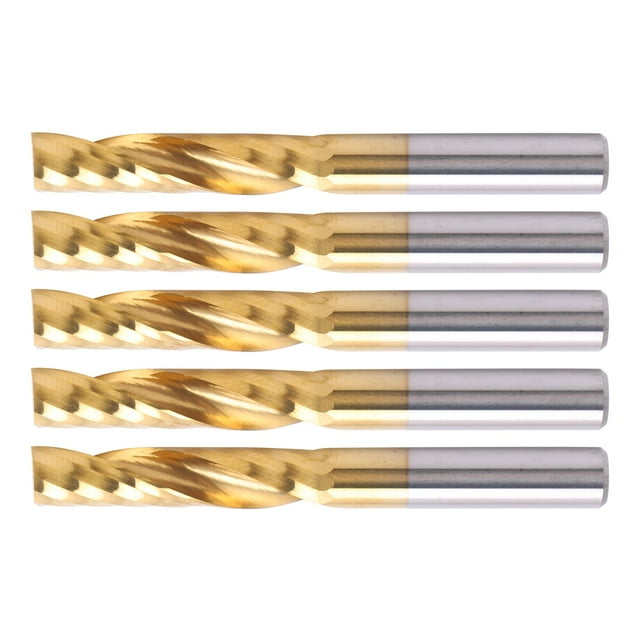 5 fresas de extremo CNC profesionales para metal, espirales, fresas de corte, 6 x 28 x 55 mm