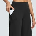 thumbnail image 4 of Mohiass Capris Pants for Women High Waisted Summer Yoga Wide Leg Capri Pants Casual Lounge Tummy Control Pull on Capris with Pockets Black 2XL, 4 of 8