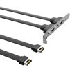 thumbnail image 1 of Cable deflector USB 3.1 de 19 pines/tipo E a tipo C, chasis frontal tipo C, PCI-Bit de 10 Gbps, cable plano corto A-80 cm, 1 of 6